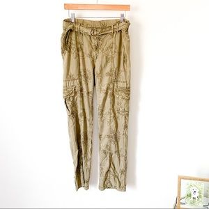 ⭐️ NWT Soft Surroundings | Green Embroidered Pants